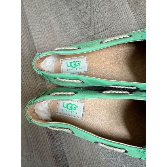 UGG Chivon Slip On Comfort Flat Moccasin Mint Green Women's Size 7 - Picture 7 of 10